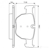 Тормозные колодки, комплект BOSCH 7893D992 336371 0986424687 23 397 - Изображение 6