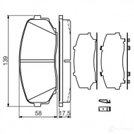 Тормозные колодки, комплект BOSCH 342360 8377-D1258 24544 0986494375 - Изображение 7