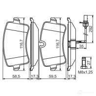 Тормозные колодки, комплект BOSCH 0986494446 BP1368 24606 342427 - Изображение 2