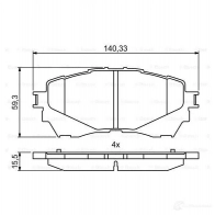 Тормозные колодки, комплект BOSCH BP1967 1193484129 0986494793 25725 - Изображение 5