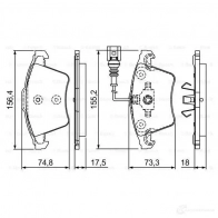 Тормозные колодки, комплект BOSCH 342191 BP1114 23747 0986494203 - Изображение 5