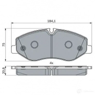 Тормозные колодки, комплект BOSCH 1425140161 BP 1863 4B29S8U 0986494914 - Изображение 4