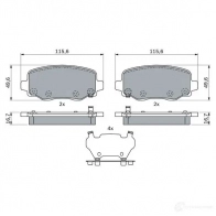 Тормозные колодки, комплект BOSCH 1437921840 0986424961 TZZWZ 6