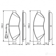 Тормозные колодки, комплект BOSCH 342798 BP1659 0986495293 24468 - Изображение 8