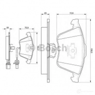 Тормозные колодки, комплект BOSCH 342105 23801 0986494104 BP1014 - Изображение 6