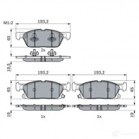 Тормозные колодки, комплект BOSCH 1437243495 P7 K0Z2U 0986424326 - Изображение 3