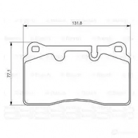 Тормозные колодки, комплект BOSCH 24098 0986494351 342338 8278D116; 8380D126 - Изображение 4