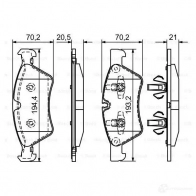 Тормозные колодки, комплект BOSCH 342162 23922 8229D1123; 8388D1272 0986494165 - Изображение 5