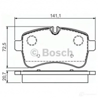 Тормозные колодки, комплект BOSCH 29232 BP1381 342440 0986494460 - Изображение 6