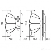 Тормозные колодки, комплект BOSCH 24172 0986494307 8490-D1381 342294 - Изображение 9