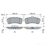 Тормозные колодки, комплект BOSCH 0986494763 1437243563 ZJ1U ZNM - Изображение 8