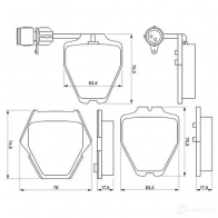 Тормозные колодки, комплект BOSCH 336372 23 119 7714D839; 7725D839; 7725D912 0986424689 - Изображение 4