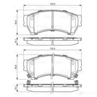 Тормозные колодки, комплект BOSCH 24582 8277-D1164;8277-D1192;8521-D1192 0986494221 342209 - Изображение 6