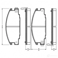 Тормозные колодки, комплект BOSCH D 363 7253 0986tb2011 D 363 7253 6015234