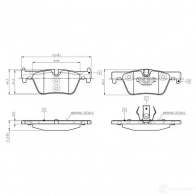 Тормозные колодки, комплект BOSCH Bmw 1 F21 Хэтчбек 5 д 2.0 125 i M Sport Active Flex 218 л.с. 2014 – 2024 A1T J63A 0986tb3144 4047025015165