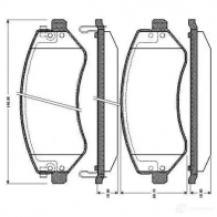 Тормозные колодки, комплект BOSCH SPCD4L H Jeep Cherokee (KJ) 3 Внедорожник 3.7 4x4 205 л.с. 2001 – 2007 4047024114661 0986tb2826