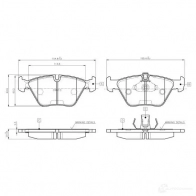 Тормозные колодки, комплект BOSCH Bmw 5 (E39) 4 Седан 2.5 525 i 186 л.с. 2000 – 2002 D 947 7592 0986tb2598 D 947 7592