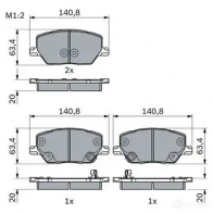 Тормозные колодки, комплект BOSCH 0986494941 BP1 792 1425140163 YJZTY - Изображение 2