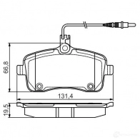 Тормозные колодки, комплект BOSCH 24134 Peugeot 407 1 (6C, D, E) 2004 – 2010 0986495091 BP1536