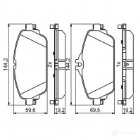 Тормозные колодки, комплект BOSCH 1425140168 0986494951 22031 BP1802 - Изображение 6