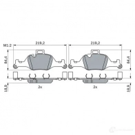 Тормозные колодки, комплект BOSCH 1437243505 9E JX3M9 0986424849 - Изображение 8