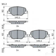 Тормозные колодки, комплект BOSCH 0986424868 EF7OH V 1437243514 - Изображение 6