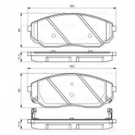 Тормозные колодки, комплект BOSCH 342141 24092 BP1054 0986494143 - Изображение 3