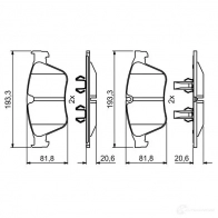 Тормозные колодки, комплект BOSCH 24176 BP2049 0986494875 1193484342 - Изображение 8