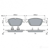 Тормозные колодки, комплект BOSCH 25160 Audi A8 BP1951 0986494988