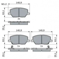 Тормозные колодки, комплект BOSCH 1437243500 0986424841 ME4E B - Изображение 3