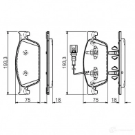 Тормозные колодки, комплект BOSCH BP1474 0986494553 24623 342517 - Изображение 10