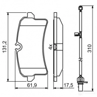 Тормозные колодки, комплект BOSCH 24643 BP2015 0986494841 1193484252 - Изображение 5