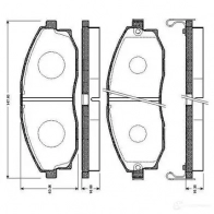 Тормозные колодки, комплект BOSCH 0986tb2345 4047023035684 Hyundai H1 Starex (A1) 1 Минивэн 2.5 TD 4WD 101 л.с. 2001 – 2004 K DSCA