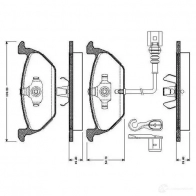 Тормозные колодки, комплект BOSCH 4047024113978 Audi A3 (8P1) 2 Хэтчбек 1.6 E Power 102 л.с. 2011 – 2012 Z7EA X 0986tb2756