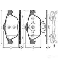 Тормозные колодки, комплект BOSCH Renault Scenic (JA, FA) 1 Минивэн 1.9 dCi Rx4 102 л.с. 2000 – 2003 0986tb2831 E1 90R - 01249/584 WVA 23245