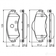 Тормозные колодки, комплект BOSCH 0986tb3153 E9 90R-01108/3107 Citroen C4 2 (B7, PF2) Хэтчбек 1.6 BlueHDi 100 99 л.с. 2014 – 2025 25220