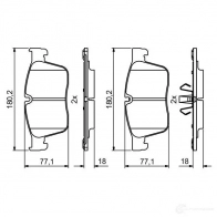 Тормозные колодки, комплект BOSCH 0986494829 1193484222 BP2003 22302 - Изображение 7
