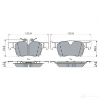 Тормозные колодки, комплект BOSCH 1437243506 UHK7 F 0986424802 - Изображение 5