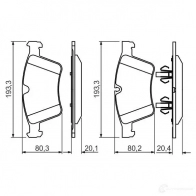 Тормозные колодки, комплект BOSCH 342408 8388-D1272 0986494427 24151 - Изображение 8