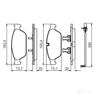 Тормозные колодки, комплект BOSCH 25159 0986494447 BP1369 342428 - Изображение 5