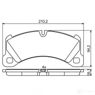 Тормозные колодки, комплект BOSCH 0986494757 24685 1193484048 BP1931 - Изображение 5