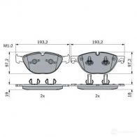 Тормозные колодки, комплект BOSCH 0986494955 1437243486 RT7R3 7F