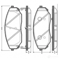 Тормозные колодки, комплект BOSCH Kia Sorento (JC, BL) 1 Кроссовер 3.5 i Ex 195 л.с. 2003 – 2009 0986tb2461 WVA 24092 E9 90R - 01108/904