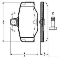 Тормозные колодки, комплект BOSCH D1187 8305 Nissan Primera (P10) 1 Хэтчбек 2.0 16V 4x4 116 л.с. 1991 – 1996 D1187 8305 0986tb2191