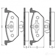 Тормозные колодки, комплект BOSCH 0986tb2040 D 768 7635 D 768 7635 Skoda Citigo