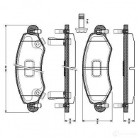 Тормозные колодки, комплект BOSCH 0986tb2344 D1246 8363 6016650 D1246 8363