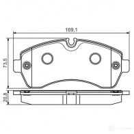 Тормозные колодки, комплект BOSCH BP1551 342674 0986495107 29200 - Изображение 4
