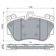 Тормозные колодки, комплект BOSCH 0986424073 HA51 R2 1437243483 - Изображение 2