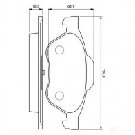 Тормозные колодки, комплект BOSCH 23 215 0986424619 90R 01182/716 336322