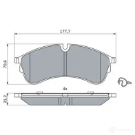 Тормозные колодки, комплект BOSCH Volkswagen Crafter (SY, SX) 2 Фургон 2.0 TDI RWD 109 л.с. 2017 – 2025 GWOX V00 0986424930